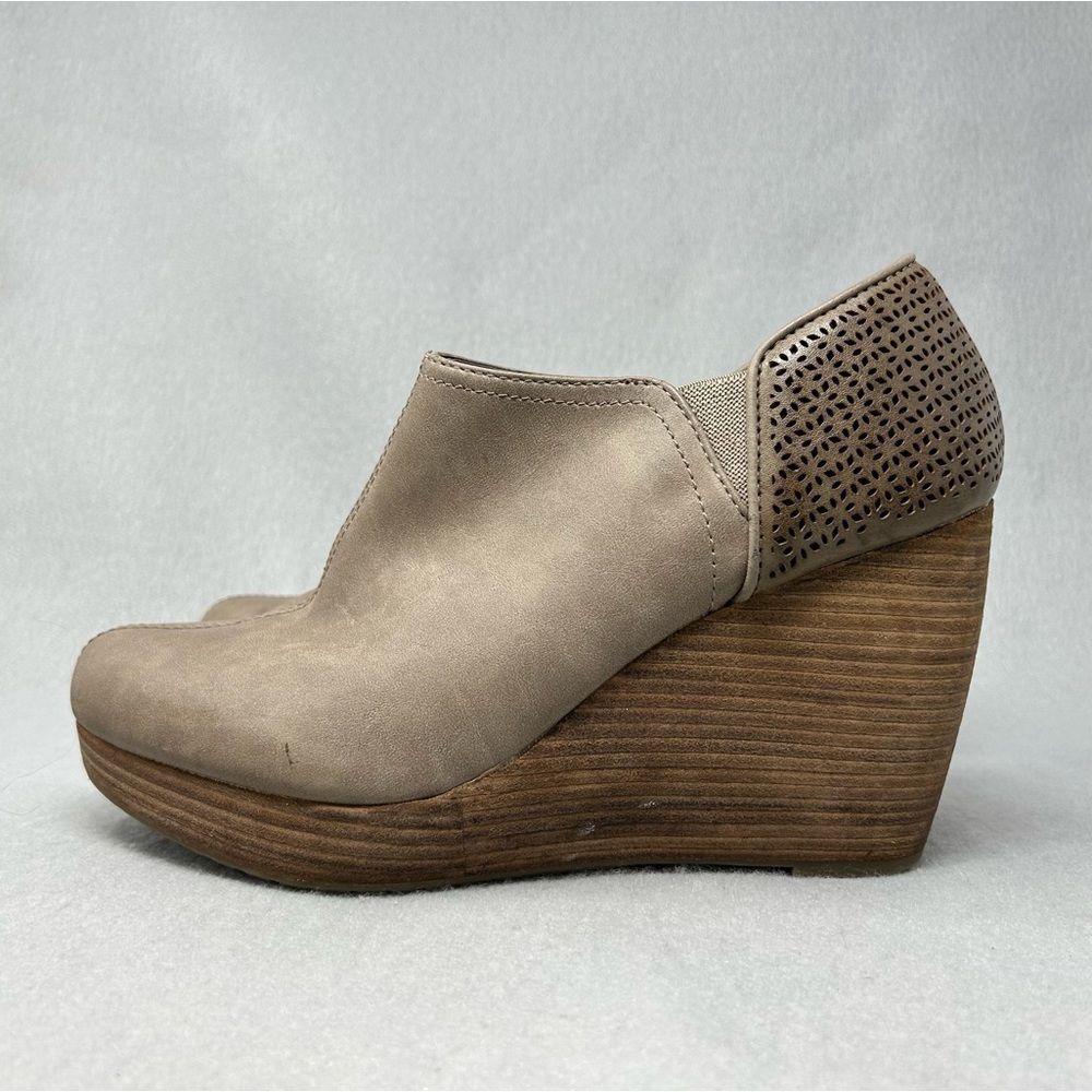 Dr. Scholl's Shoes Women's Harlow Wedge Ankle Boot Taupe Sz 9.5